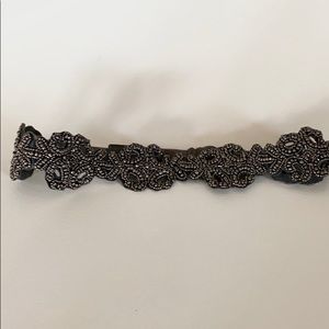 Anthropologie beaded elastic belt